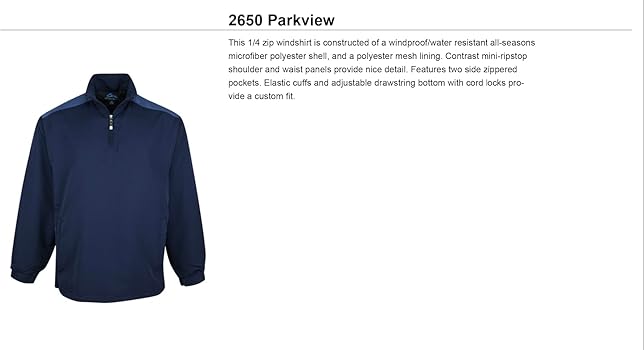 AFC Men's Windproof Water Resistant WindShirt 1/4 Zip Long Sleeve AFC Men's Windproof Water Resistant WindShirt 1/4 Zip Long Sleeve